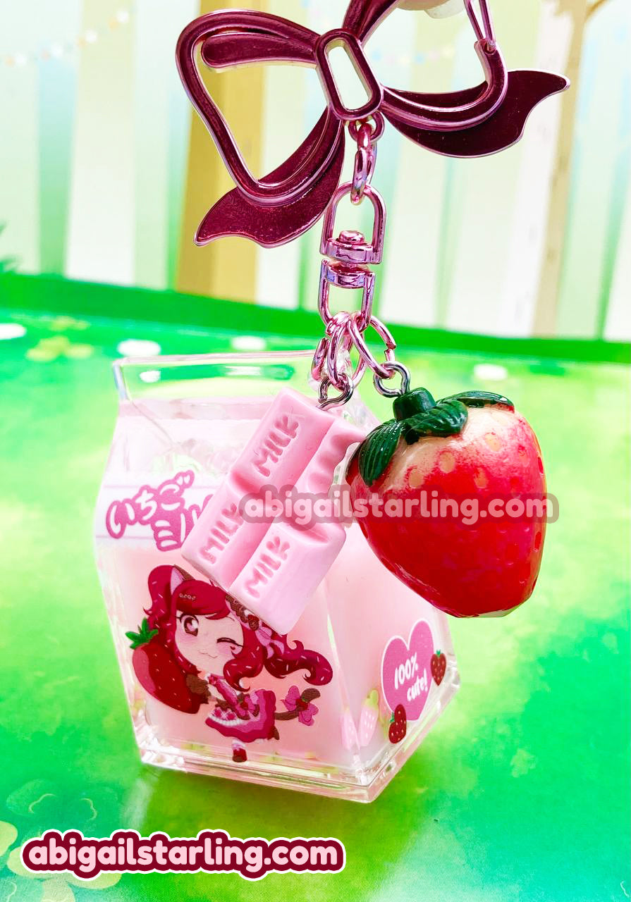 Strawberry Milk keychain