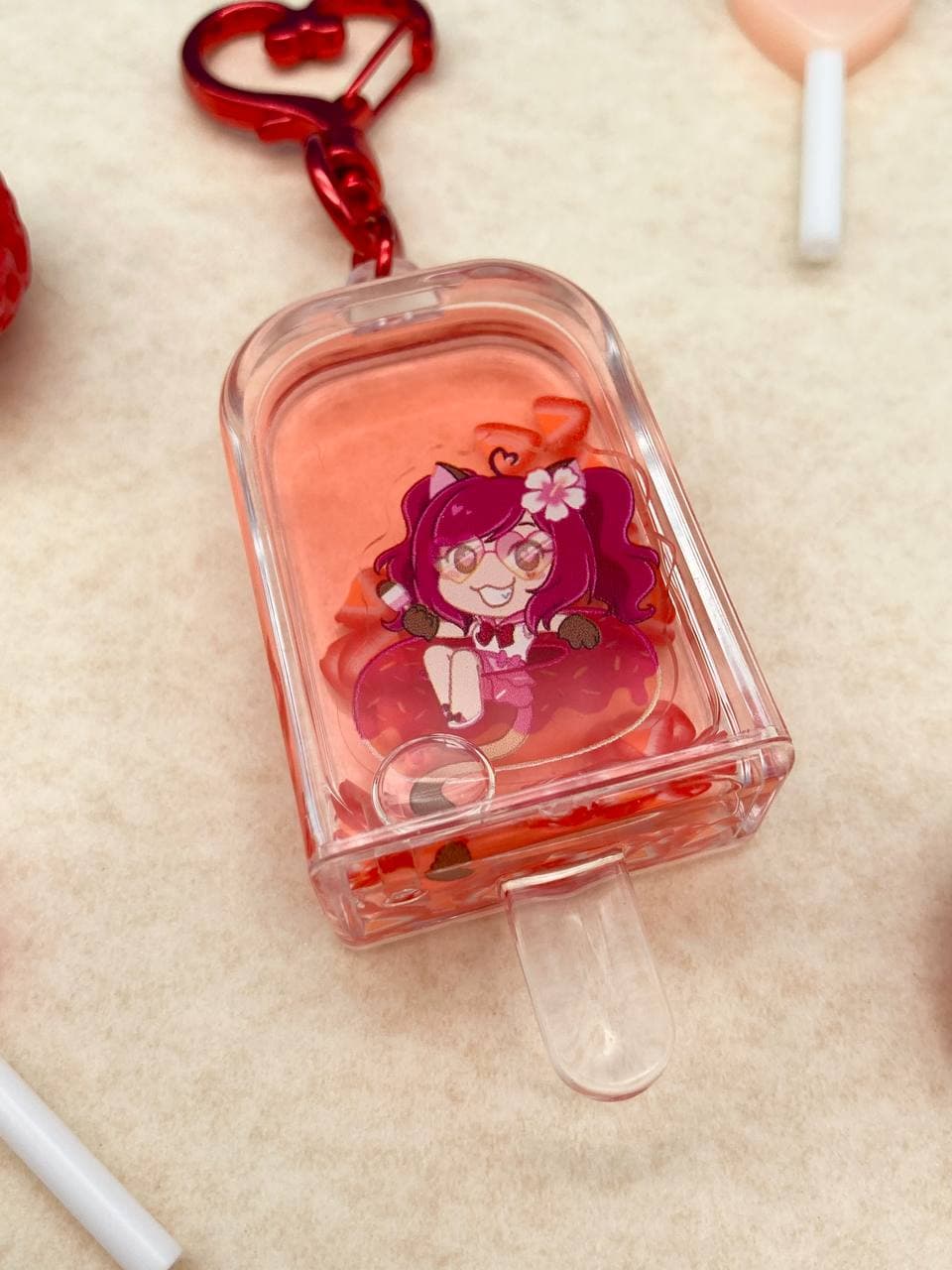 Summer Vibes Berry Popsicle Keychain